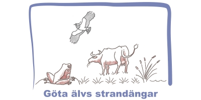 Illustration på Göta älvs strandängarna
